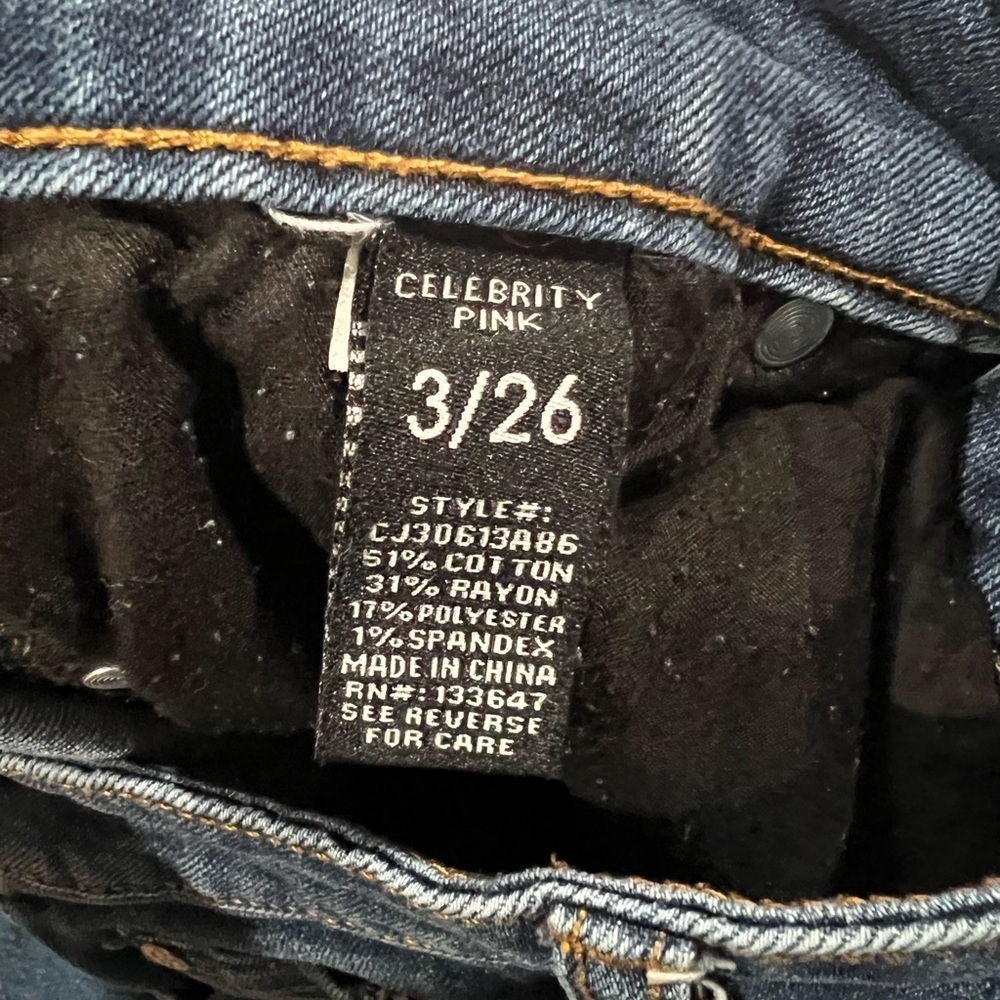 Celebrity Pink Dark Blue Jean Shorts - Picture 3 of 3